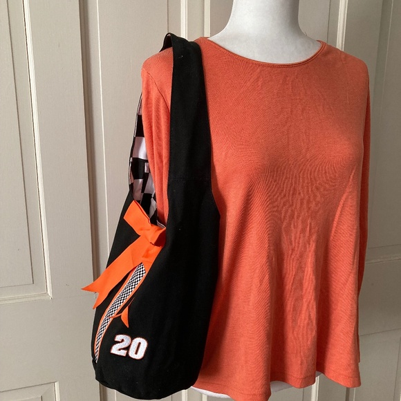 VINTAGE Race Ready Lady Nascar Tony Stewart 20 Bucket Bag w Orange Bow Bag - Picture 4 of 16